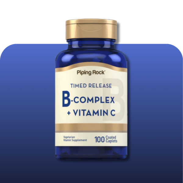 Piping Rock B-Complex Plus Vitamin C Timed Release - 100 Coated Caplets