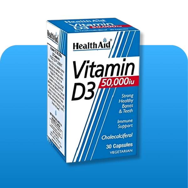 HealthAid Vitamin D3 50,000 IU - 30 Capsules